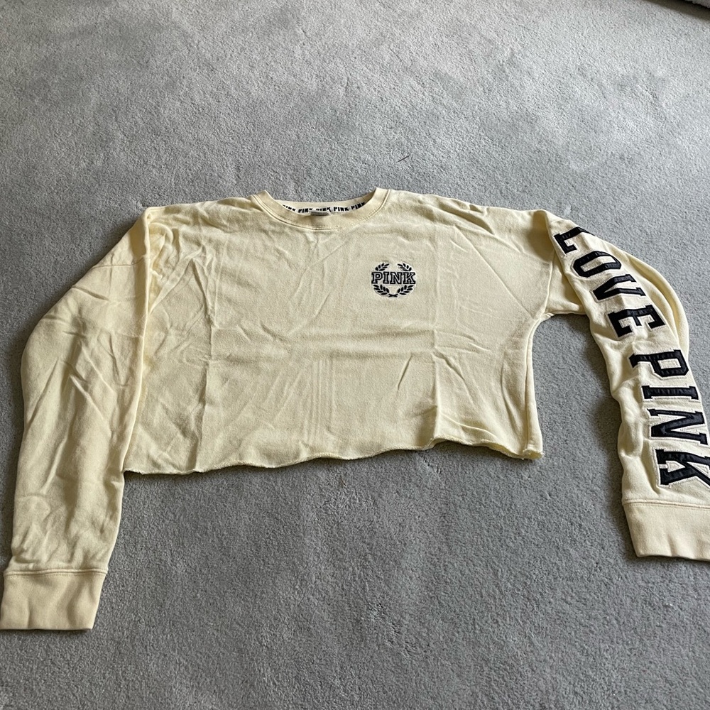 PINK cropped sweatshirt